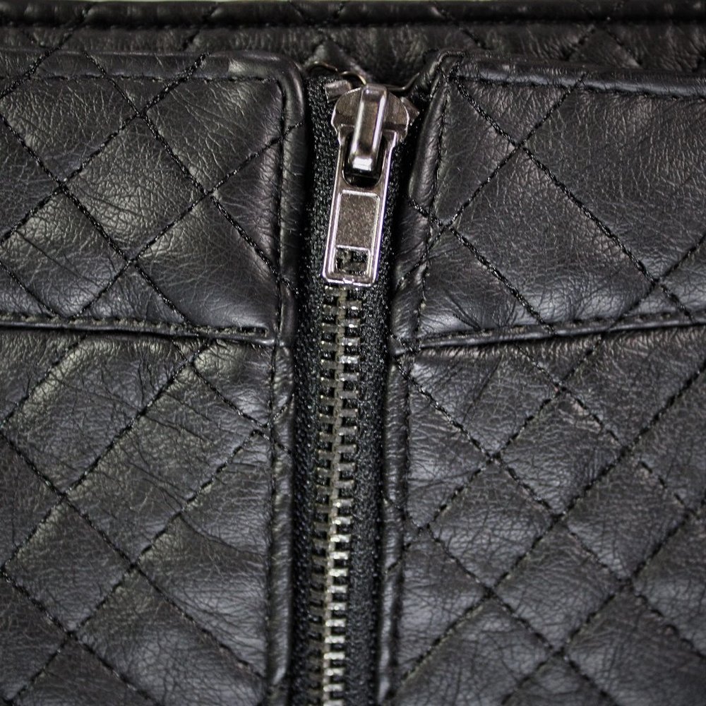 Forever 21 | Black Quilted Faux Leather Mini Skirt - Picture 2 of 4